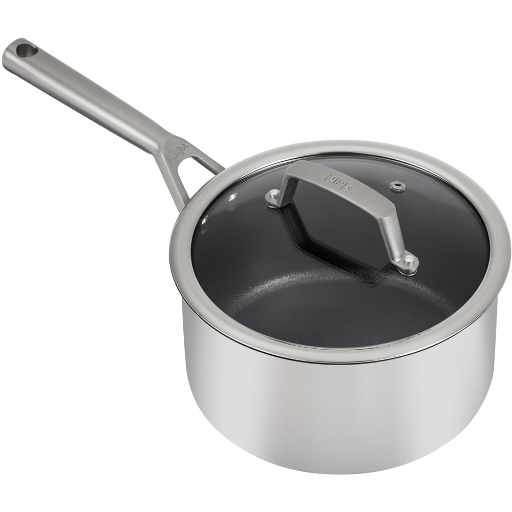 Ninja Foodi Zerostick 20cm Stainless Steel Saucepan with Lid Image 1