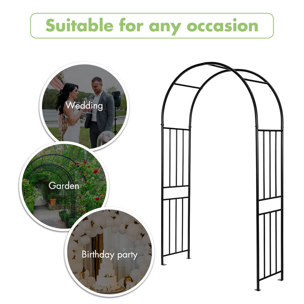 Costway 7 x 3.9ft Climbing Plant Garden Arch Image 5