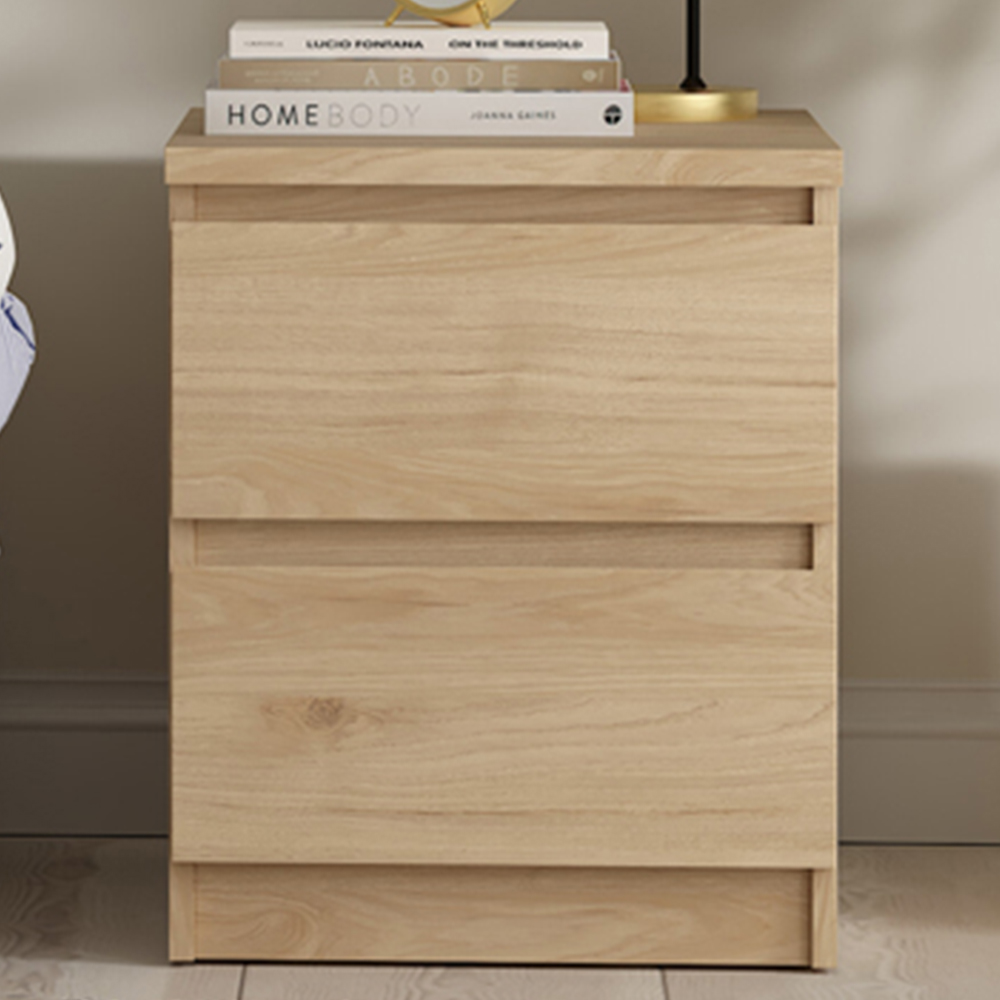 Florence Naia 2 Drawer Jackson Hickory Bedside Table Image 1