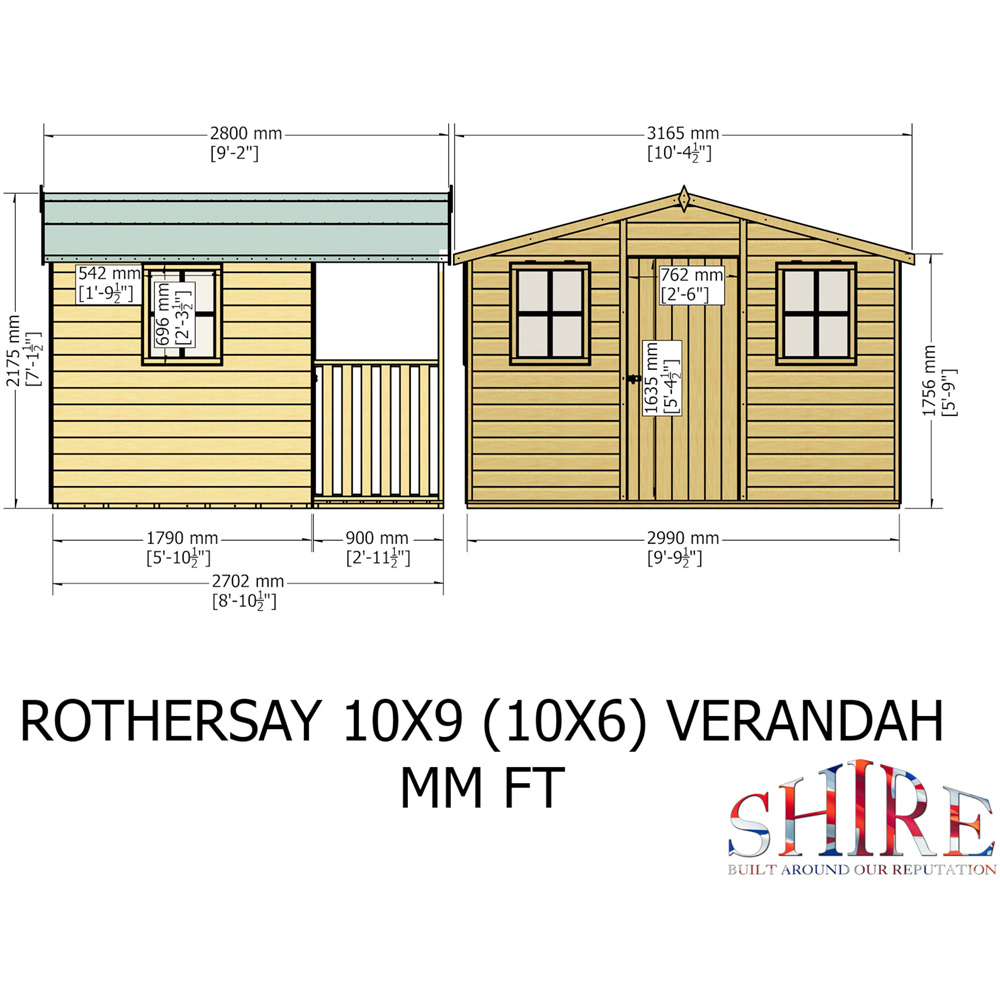 Shire Rothesay 10 x 9ft Shiplap Apex Garden Shed Image 9