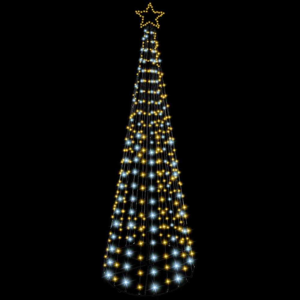 Shatchi White and Warm White LED Pre Lit Maypole Artificial Christmas Tree 6.1ft Image 3
