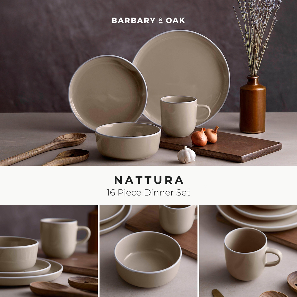 Barbary & Oak Nattura 16 Piece Cashmere Stoneware Dinner Set Image 2