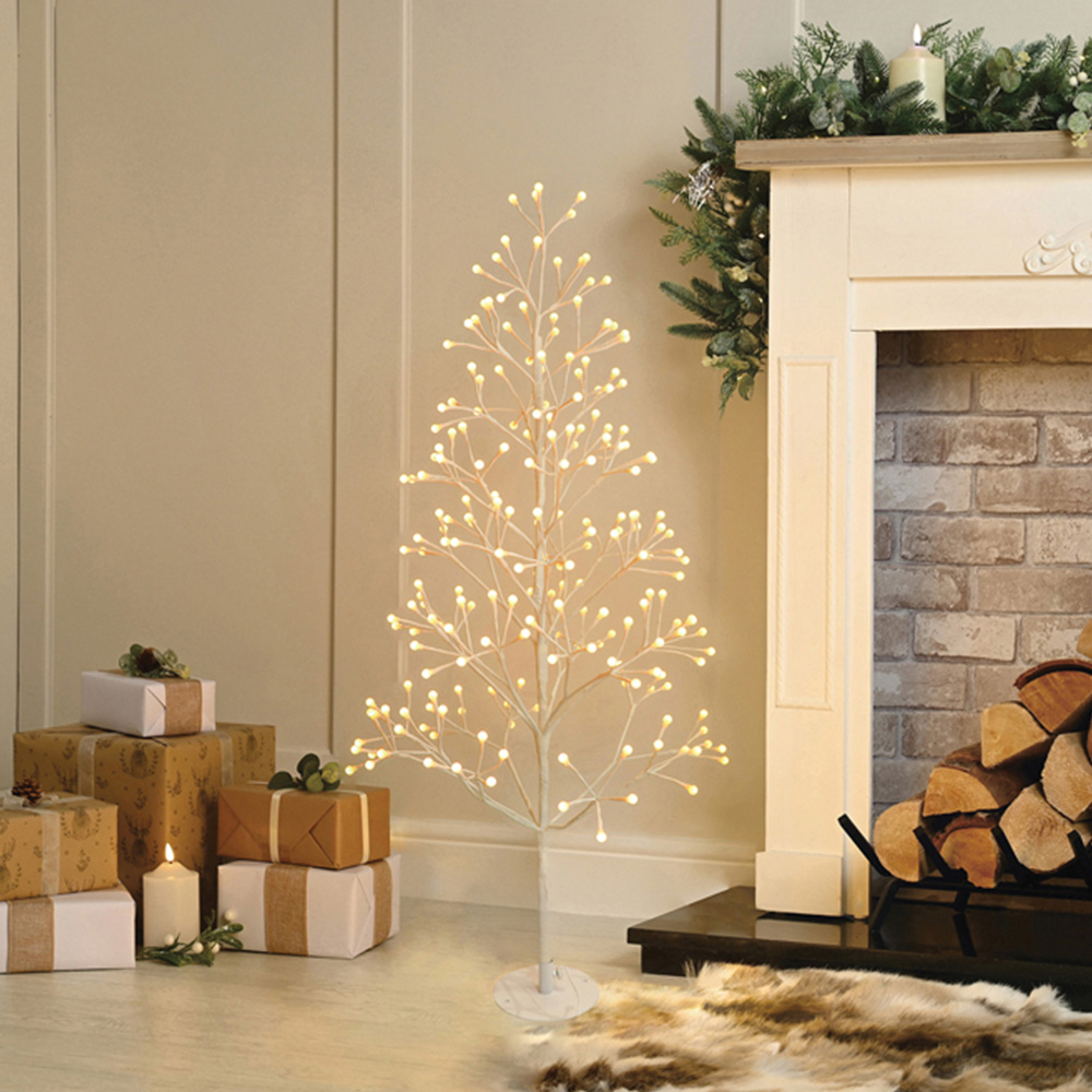 Xmas Haus 180 Warm White and White Micro LED Pre-Lit Artificial Christmas Tree 5ft Image 4