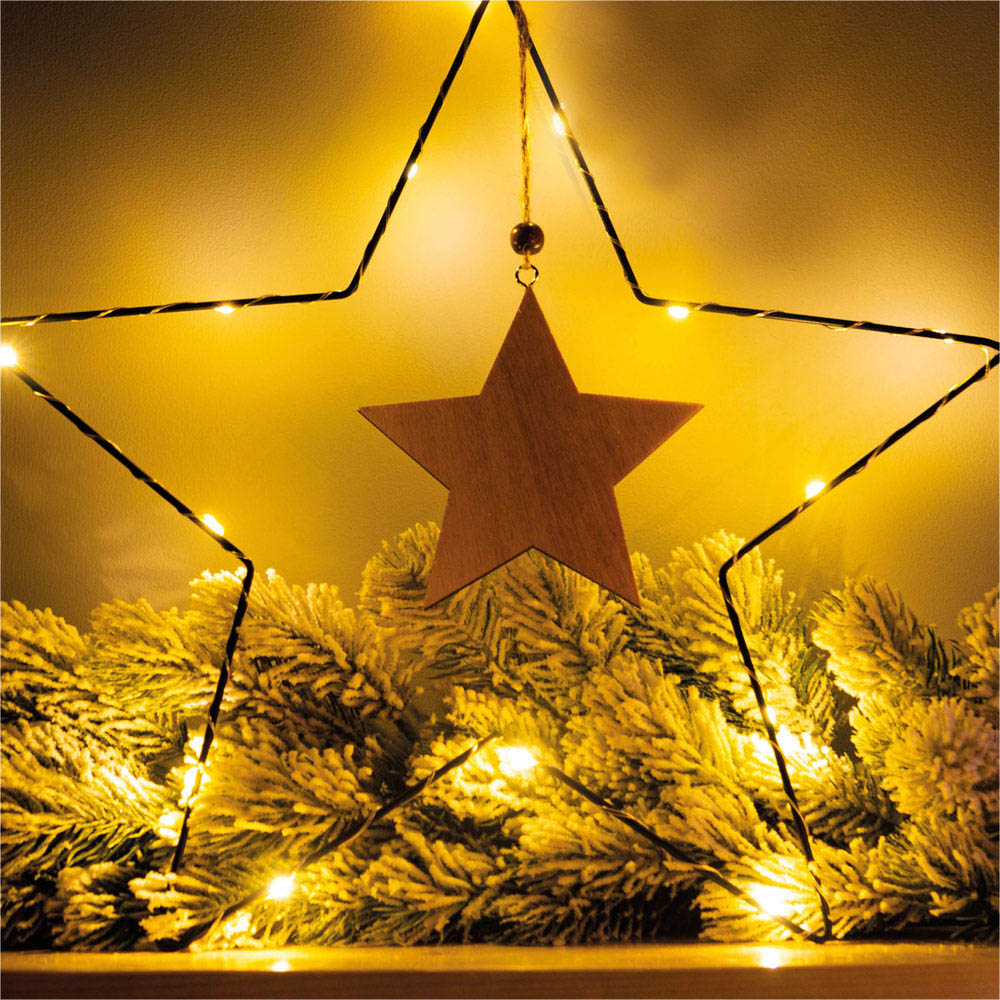 Xmas Haus Black LED Metal Christmas Star Silhouette Image 3