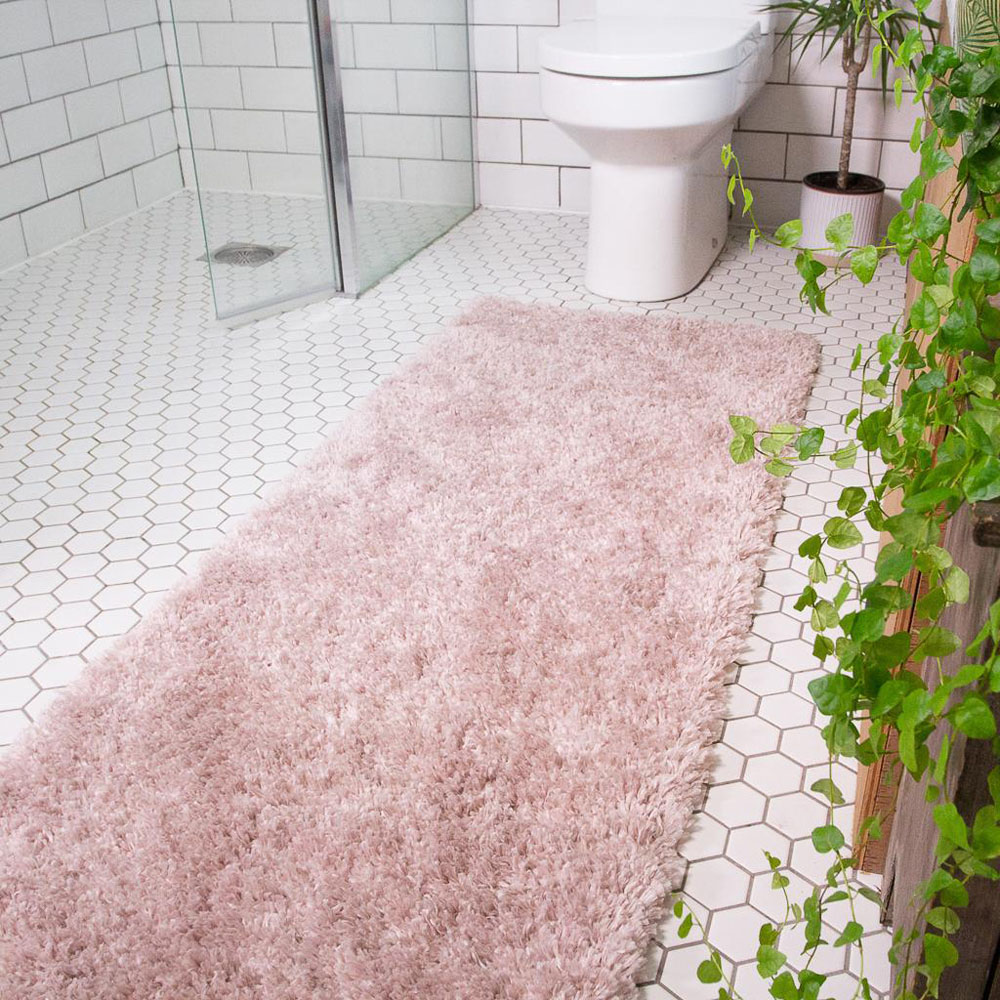 Kukoon Nore Blush Pink Shaggy Rug 60 x 240cm Image 3