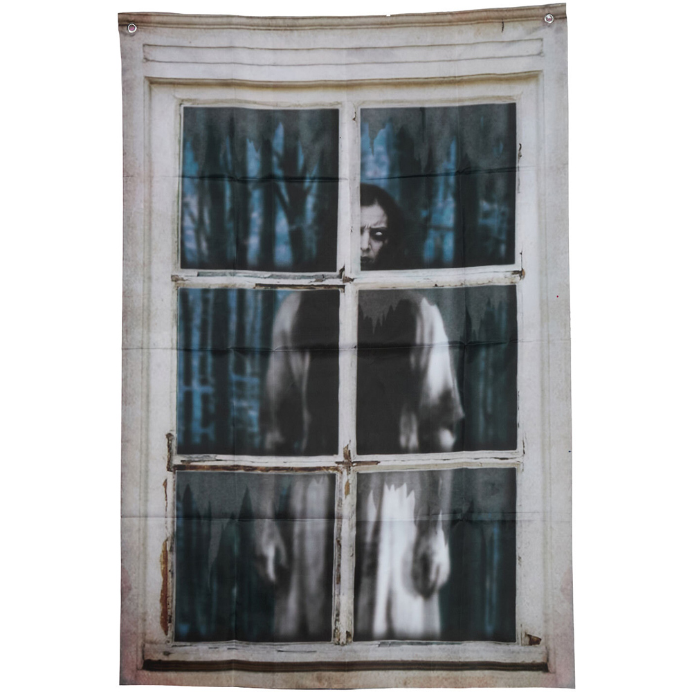 Creepy Girl Window Curtain Image 4