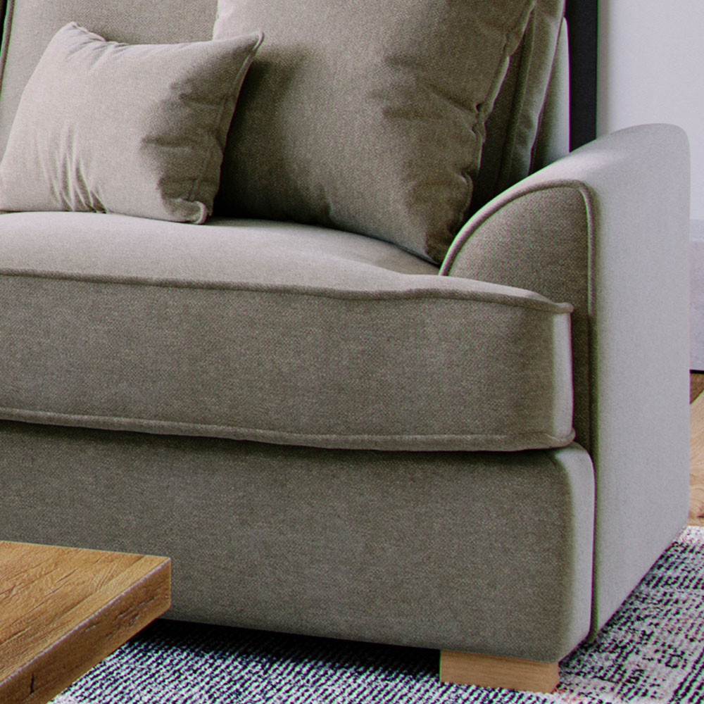 Alba City 2 Seater Fossil Fabric Sofa Image 4