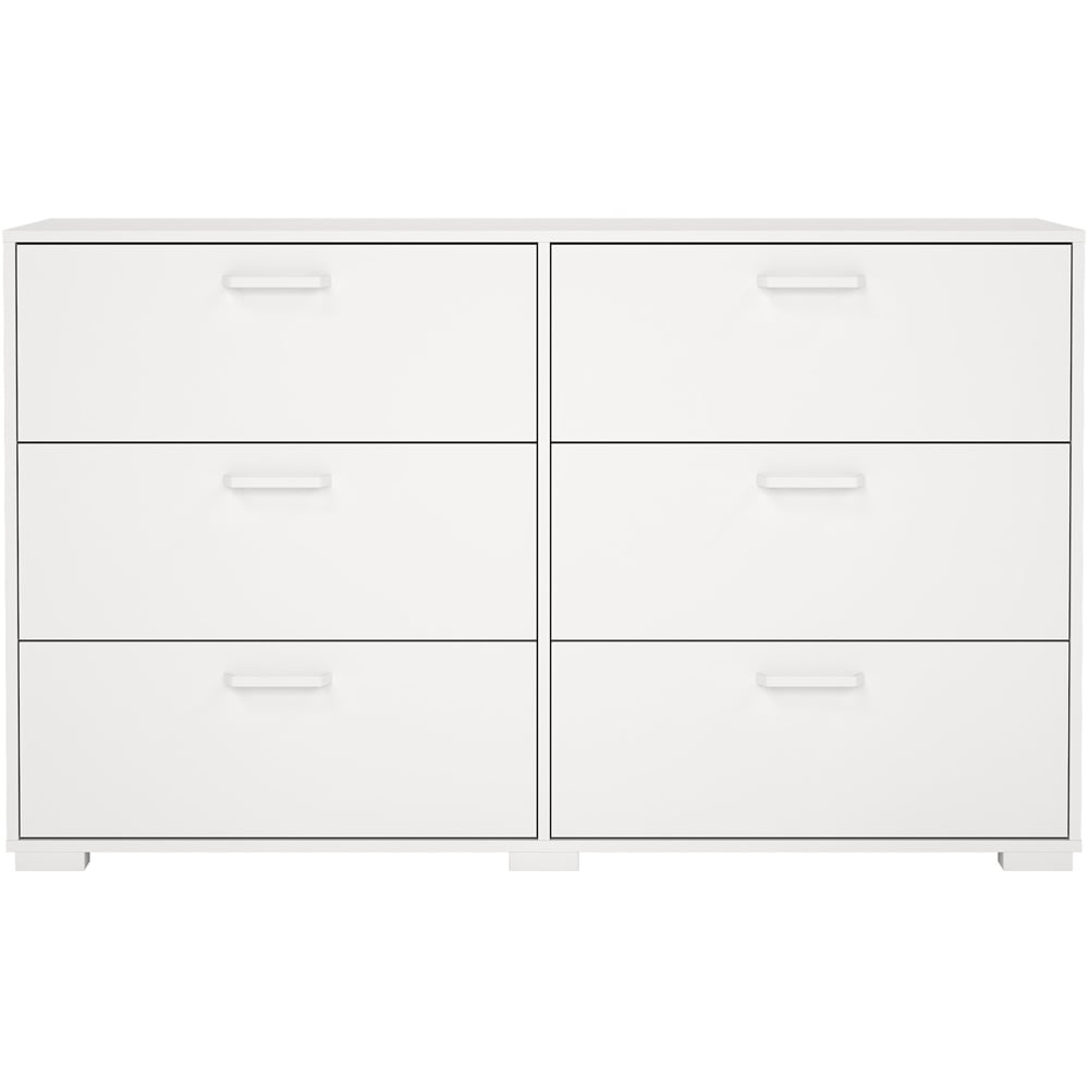 Florence Sofia 6 Drawer White Chest of Drawers Image 2