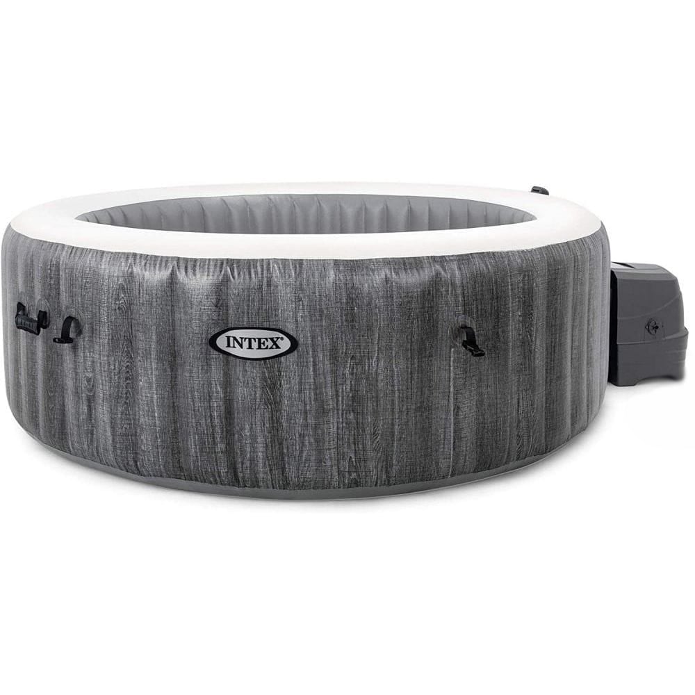 Intex PureSpa 4 Person Greywood Deluxe Hot Tub 71 x 196cm Image 1