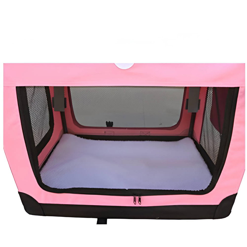 HugglePets Small Pink Fabric Crate 50cm Image 4