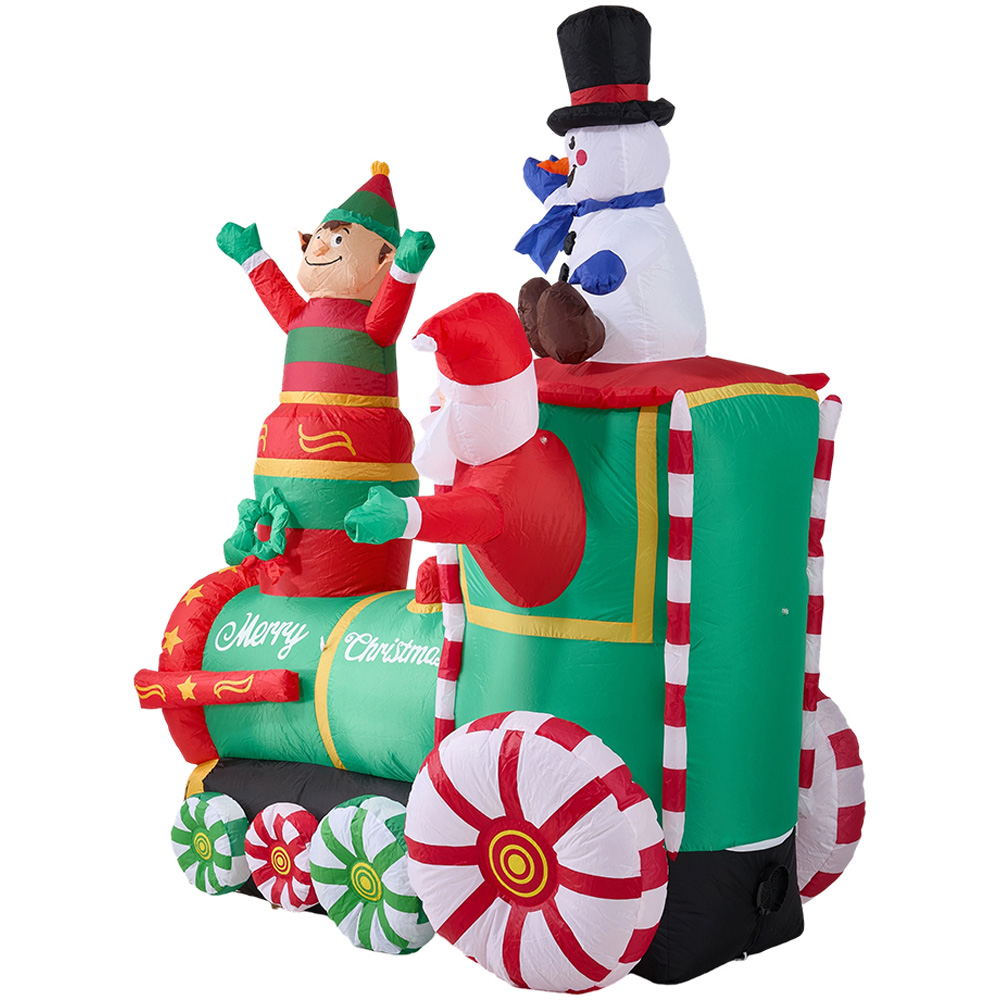 Living and Home Inflatable Polar Express Train LED Christmas Decoration 6.1ft Image 3