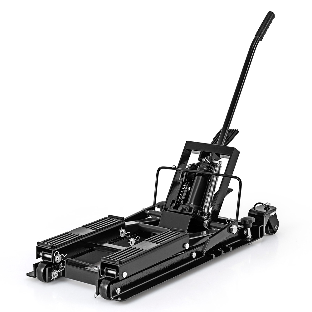 Costway 680kg Black Adjustable Motorcycle Hydraulic Lift Image 2