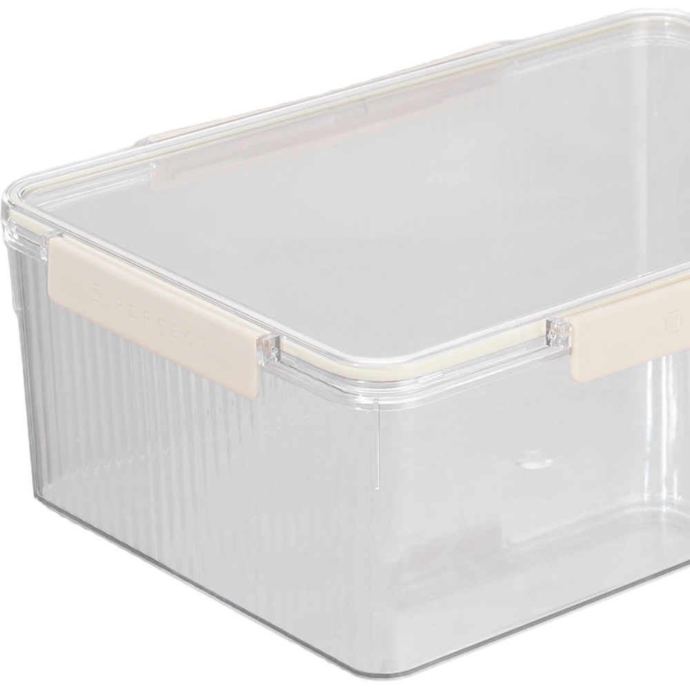 Living and Home Cream and Clear PET Storage Box with Lid Image 6