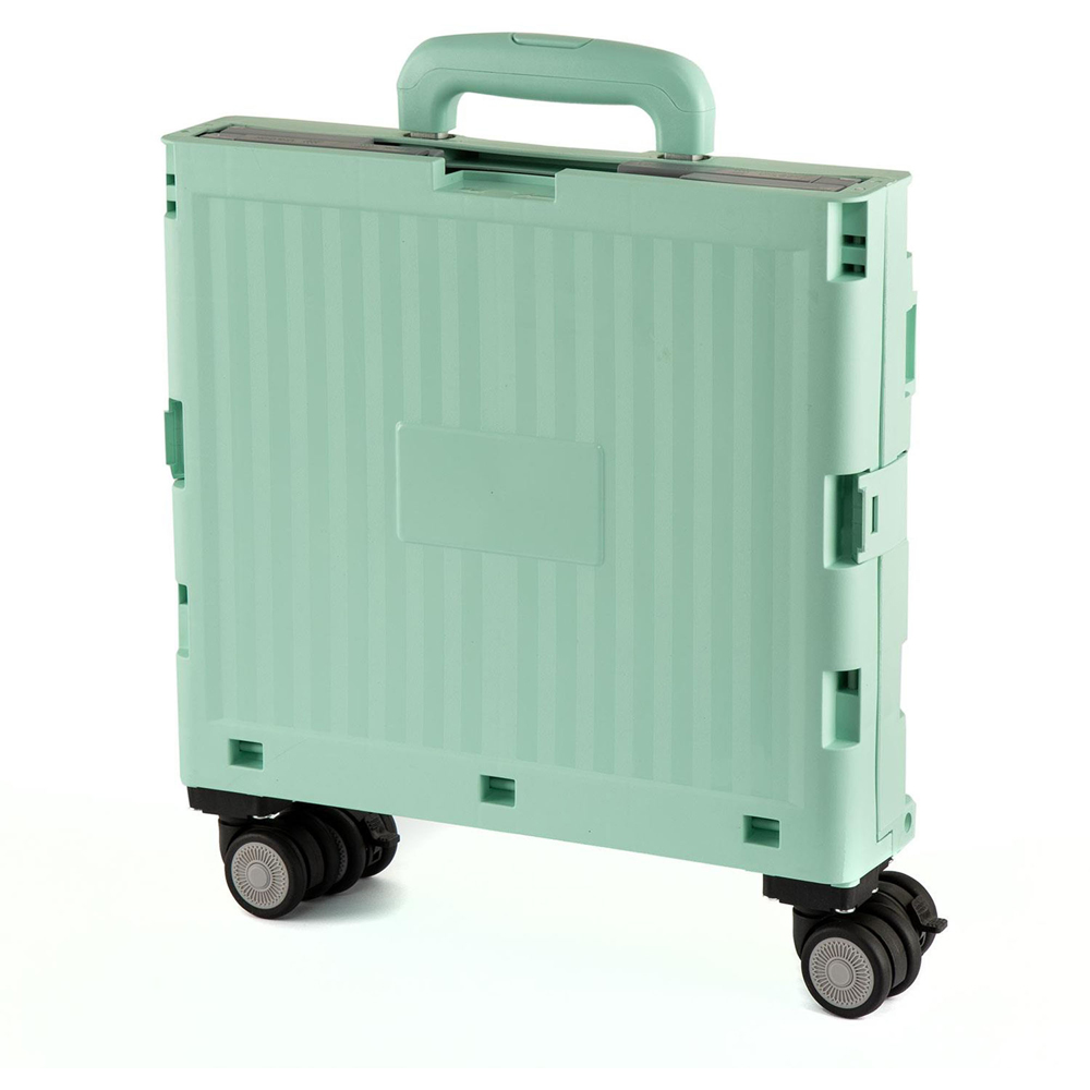 Sewing Online YN8822-GREEN Green Plastic Foldable Craft and Sewing Trolley 47 x 39 x 32cm Image 2