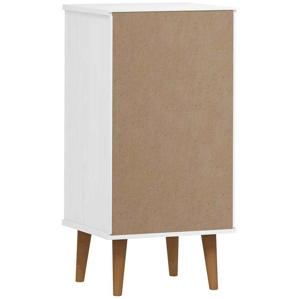 vidaXL 4 Drawer White Solid Pine Wood Drawer Cabinet Image 7