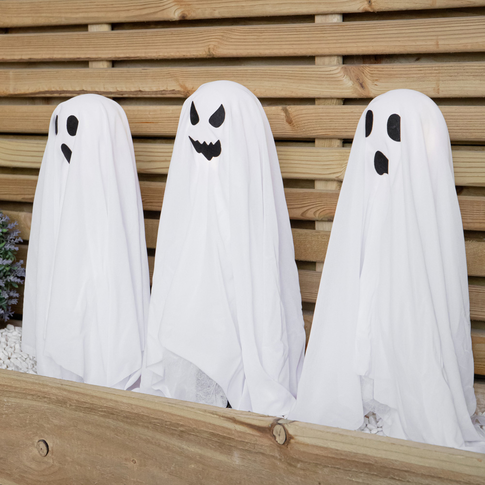 Samuel Alexander LED Ghost Halloween Path Light 51cm 3 Pack Image 3