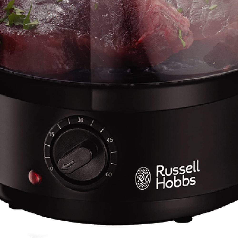 Russell Hobbs 26530 3 Tier Matte Black 7L Steamer Image 3