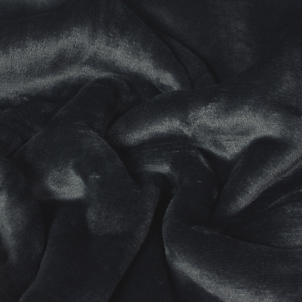 Paoletti Luxe Charcoal Sherpa Fleece Throw Image 3
