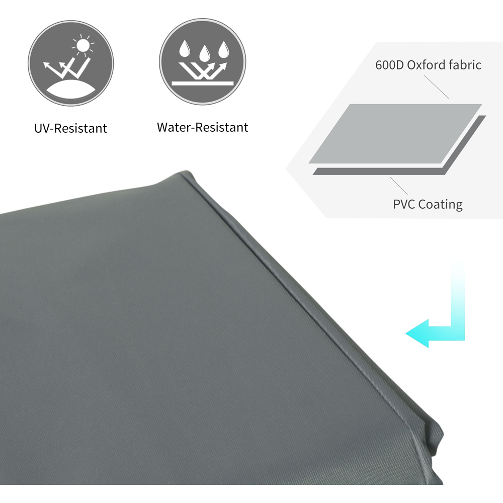 Outsunny Grey Outdoor Patio Furniture Cover 76 x 72 x 190cm Image 4