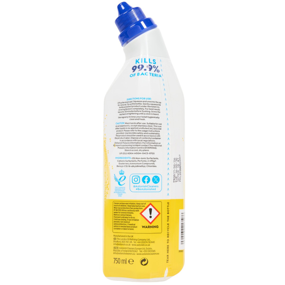 Astonish Toilet Fresh Gel - Lemon Image 2