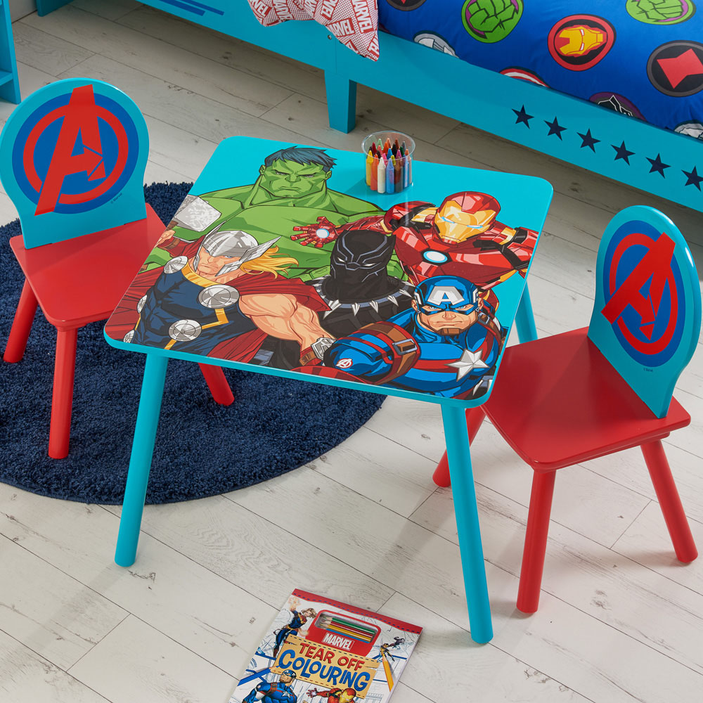 Disney Marvel Avengers Table and Chairs Set Image 1