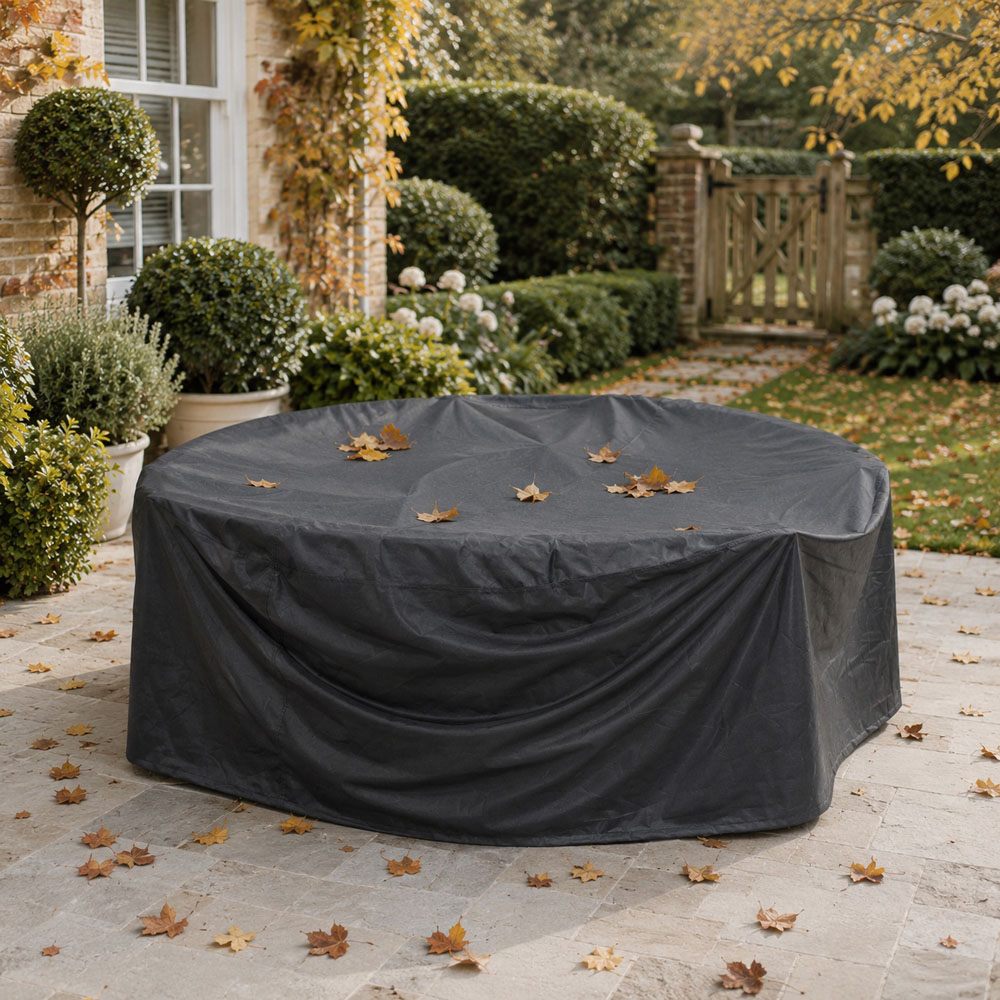 Direct Wicker Black Waterproof Round Rain Cover 235 x 70cm Image 2