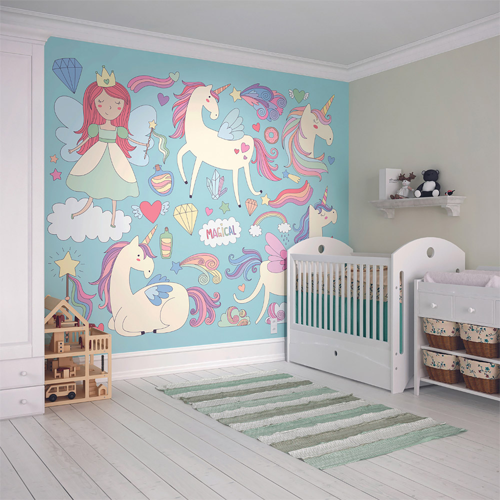 Origin Murals Alphabet Patterns Multicolour Wall Mural Image 3