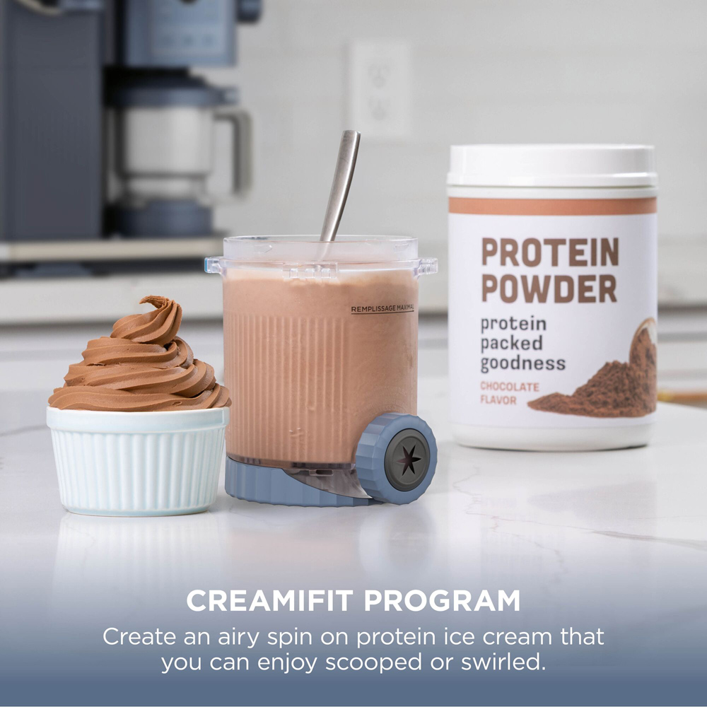 Ninja CREAMi Scoop and Swirl NC701UKBL 13-in-1 Navy Ice Cream and Soft Serve Maker Image 8