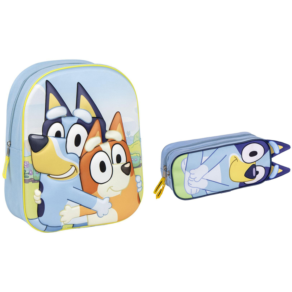 Bluey Back To School Children 3D Backpack and Pencil Case Set Image 1