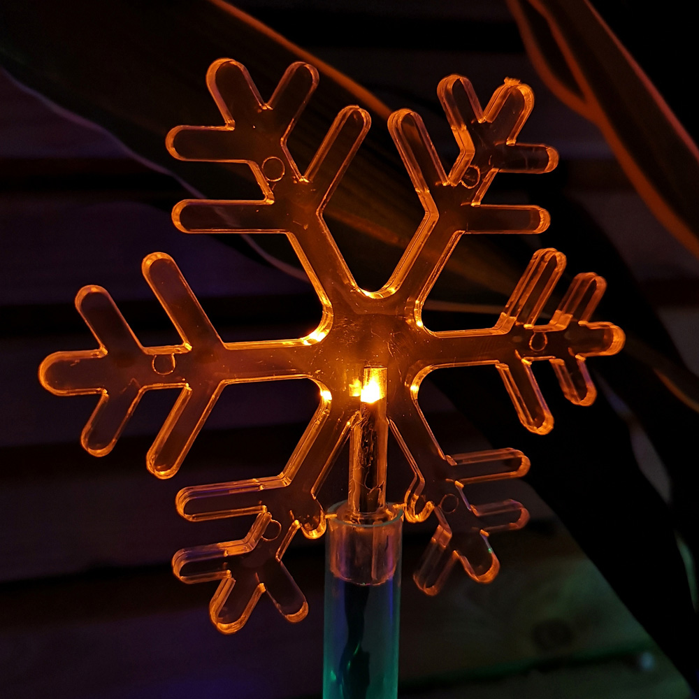 Samuel Alexander Snowflake Multicoloured LED Christmas Path Light 8 Pack Image 2