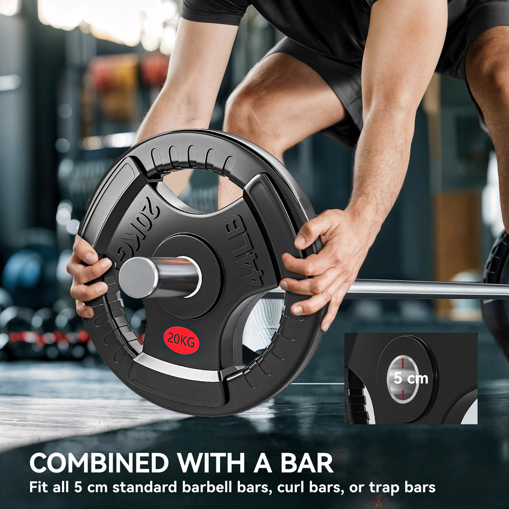 SPORTNOW Olympic Tri-Grip Weight Plates 20kg Image 4