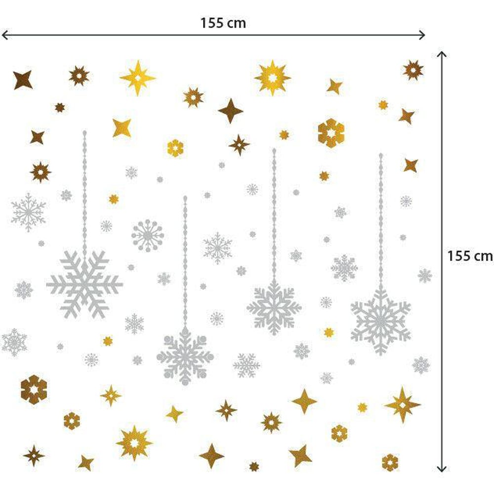 Walplus Luxurious Christmas Snowflakes Self Adhesive Wall Sticker 165 Piece Image 5