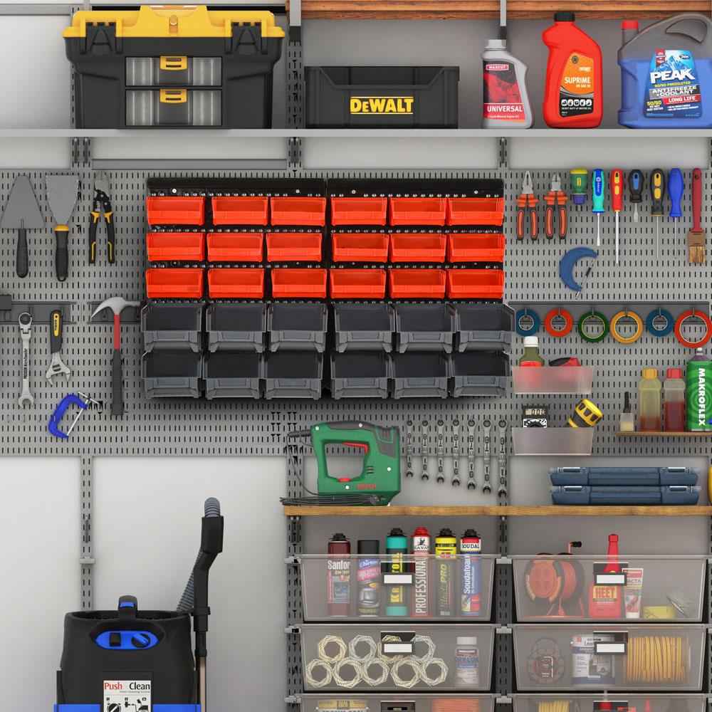 DURHAND 30 Cubbie Wall Mounted Screw Organiser with Screw Kit Image 4