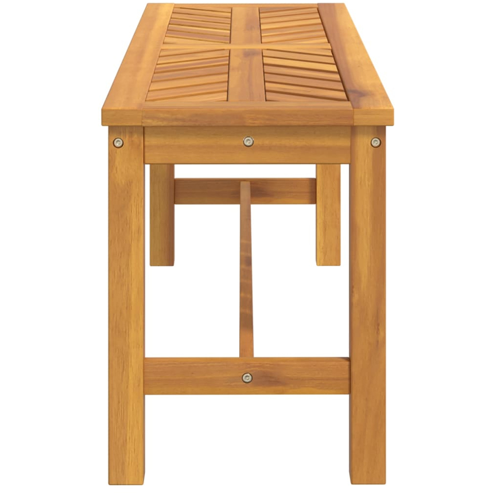 vidaXL 2 Seater Solid Wood Acacia Fishbone Slatted Garden Bench Image 4
