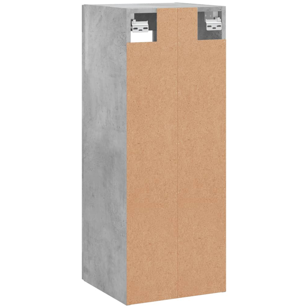 vidaXL Single Glass Door Concrete Grey Wall Mounted Slim Cabinet Image 9
