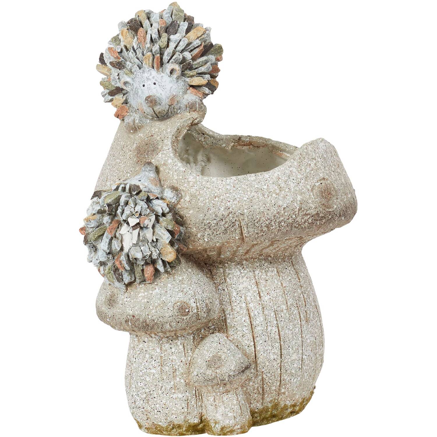 Mushroom & Hedgehog Planter - Natural Image 2