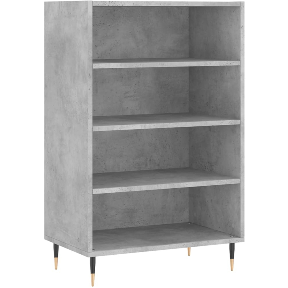 vidaXL 4 Shelf Concrete Grey Highboard Image 2
