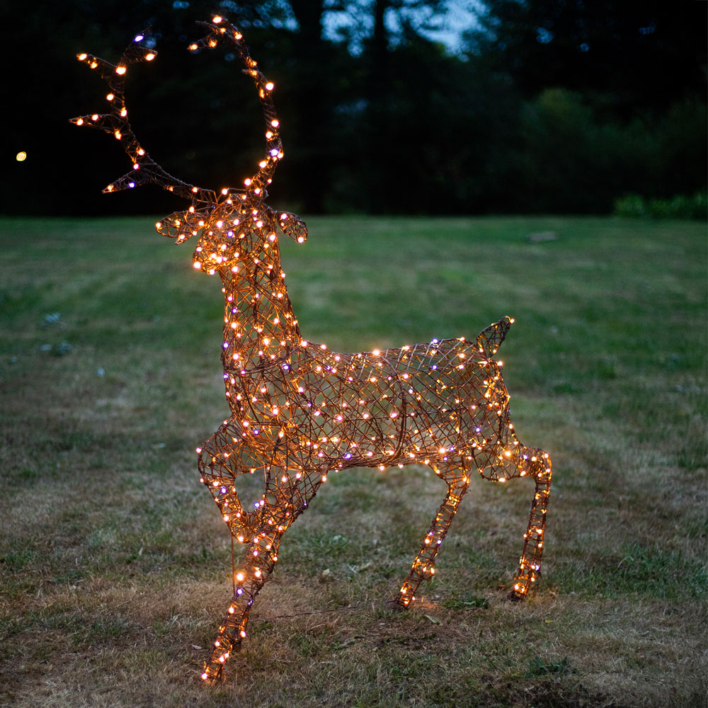 The Christmas Centre 330 LED Soft Acrylic Light-Up Stag Reindeer 4.5ft Image 7