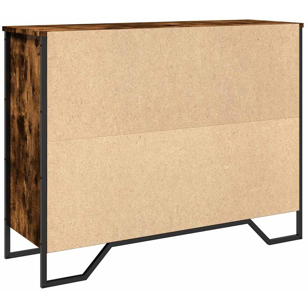 vidaXL 3 Door 3 Drawer Smoked Oak Sideboard Image 7