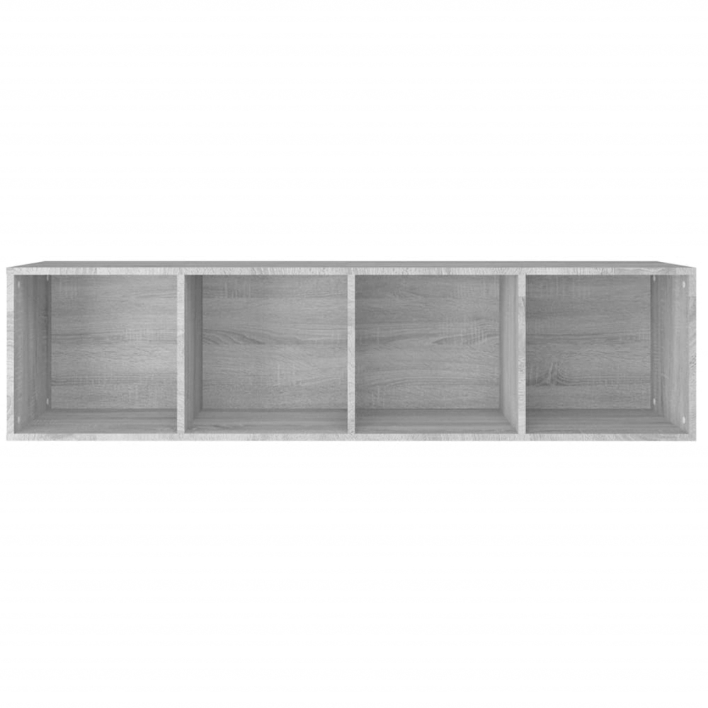 vidaXL 4 Shelf Grey Smoked Oak Bookcase Image 6