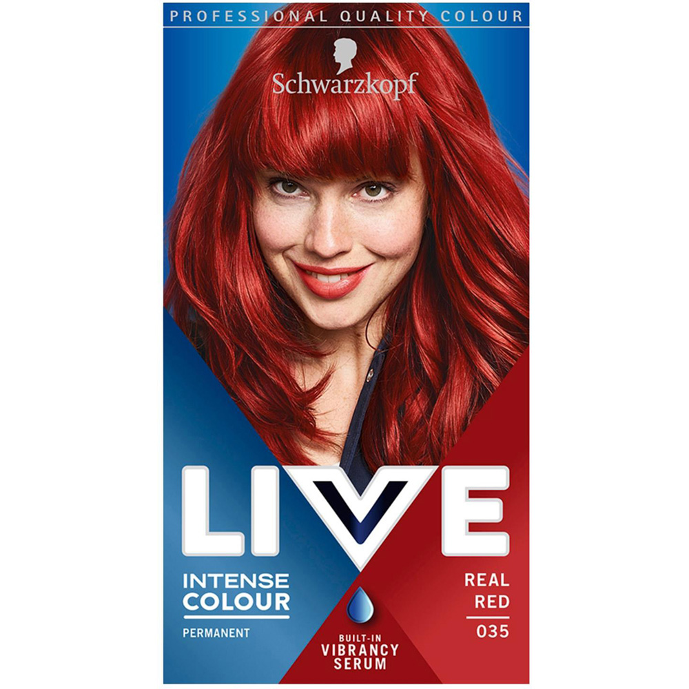 Schwarzkopf Live Intense Colour Real Red 035 Permanent Hair Dye 3 Pack Image 4