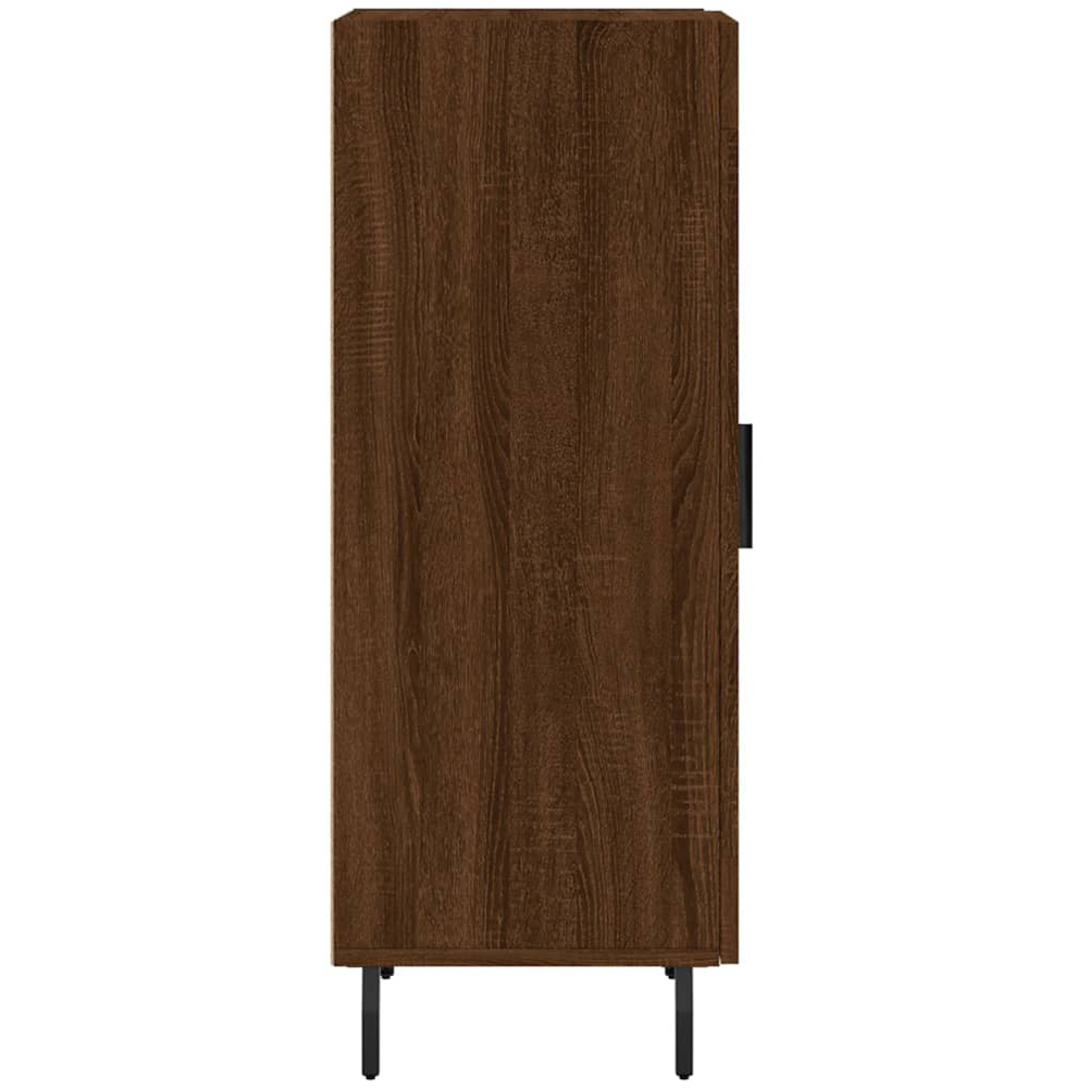 vidaXL Single Glass Door Brown Oak Sideboard Image 6