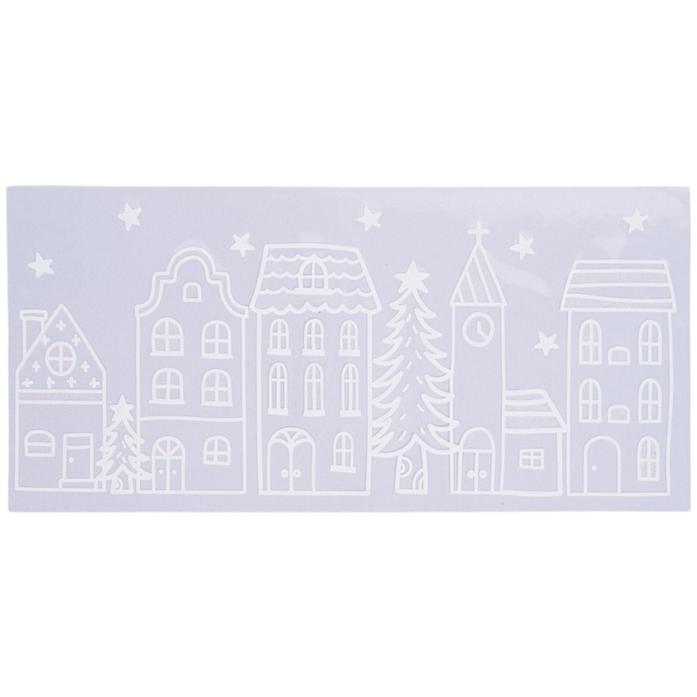 Snowy Scene Window Sticker Image 1