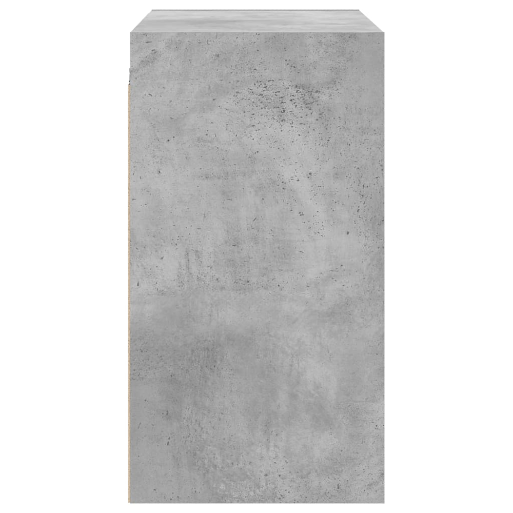 vidaXL 2 Door Concrete Grey Glass Wall Cabinet Image 7