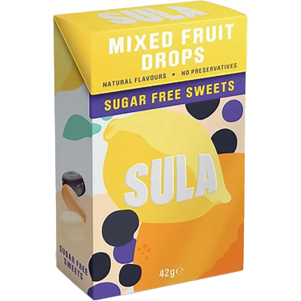 Sulá Sugar Free Mixed Fruit Drops 42g Image