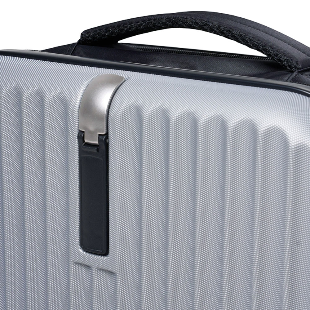 H&O Direct 20 inch Silver Expandable Folding Luggage Suitcase Image 4