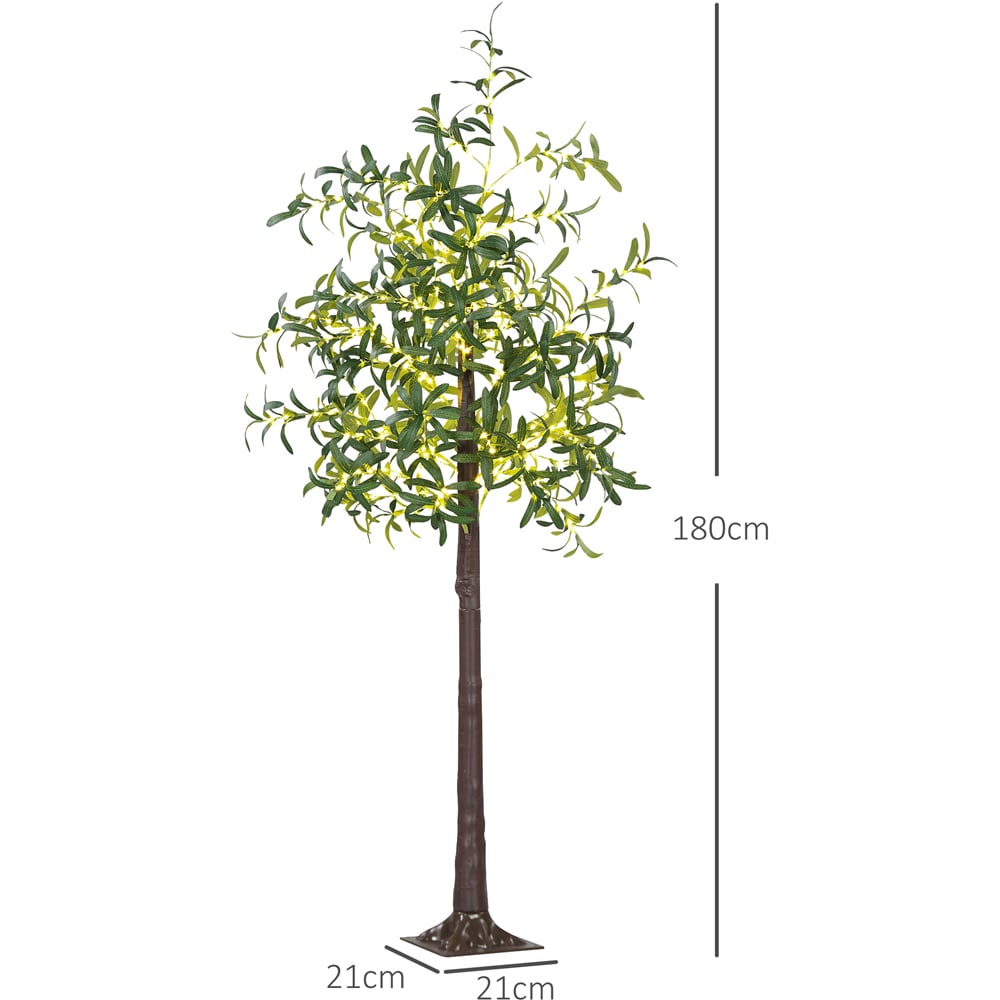 Everglow Warm White LED Light Up Artificial Olive Tree 6ft Image 7