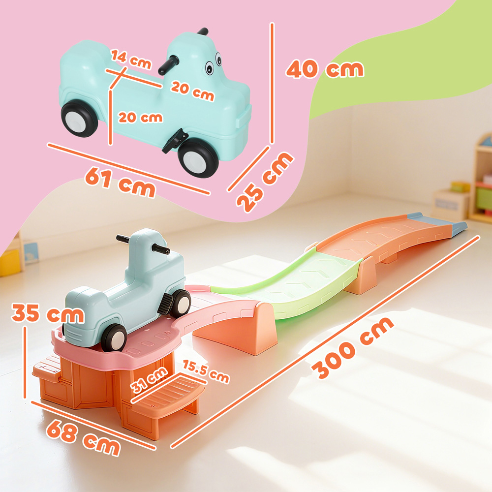 Tommy Toys 4 Piece Orange Up and Down Kids Rollercoaster 3m Image 9