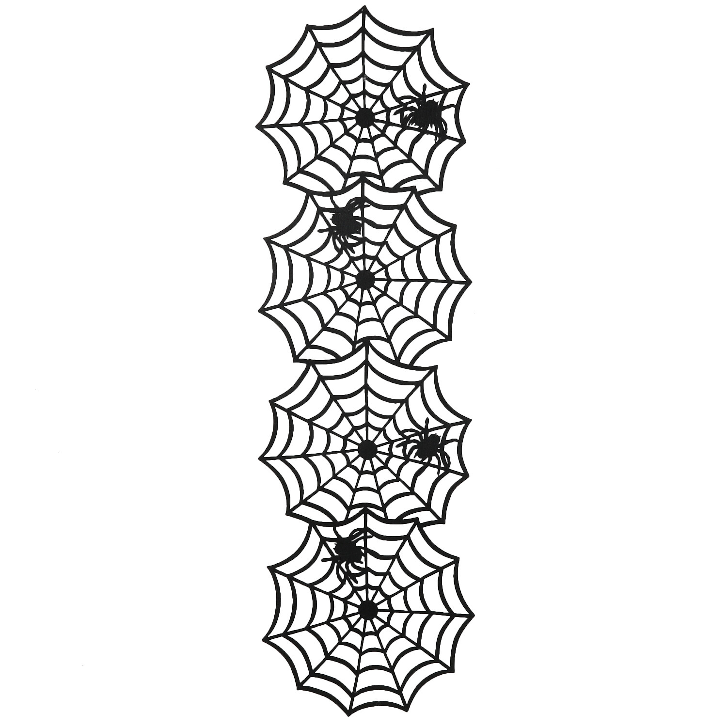 Felt Cobweb Table Runner - Black or White Image 1
