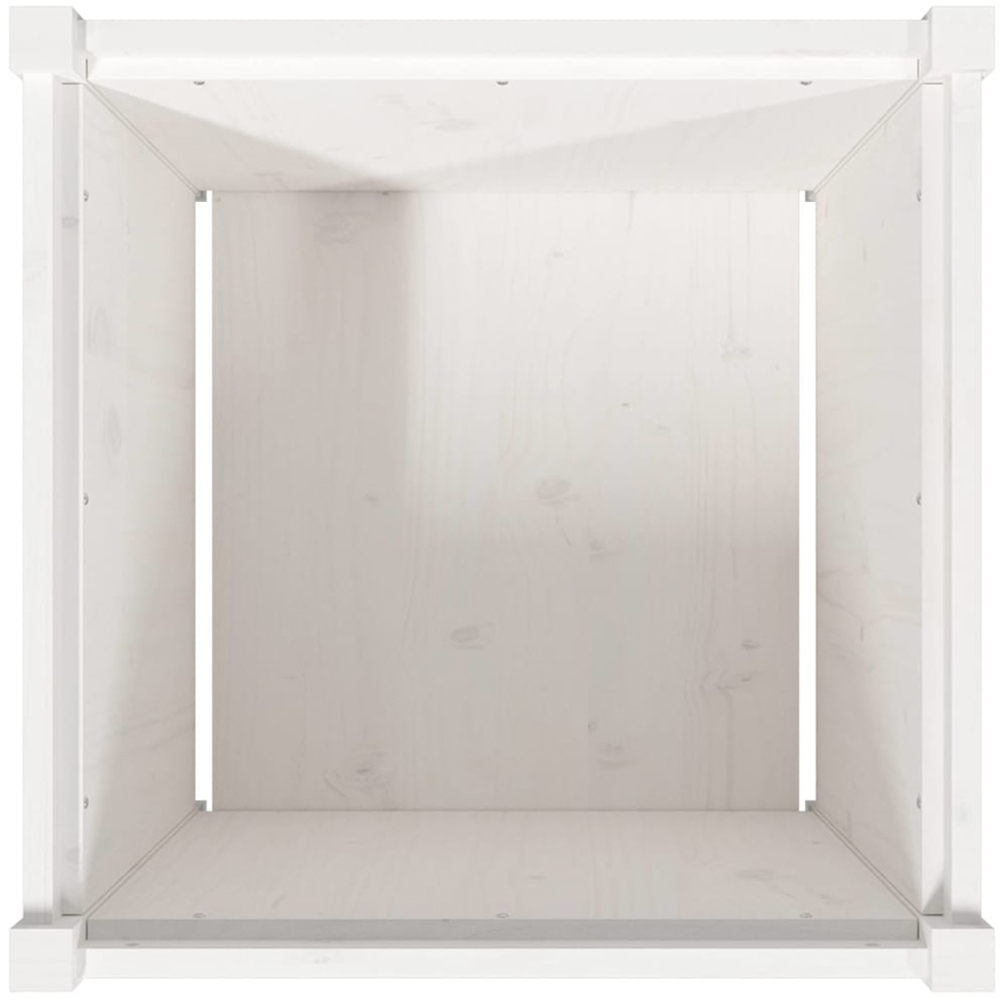 vidaXL White Solid Pine Wood Garden Planter 60 x 60 x 60cm 2 Pack Image 8